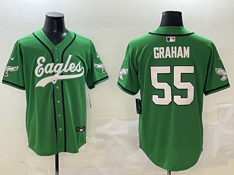Men Philadelphia Eagles #55 Graham Green three generations Jointly Name 2025 Nike Limited NFL Jersey style 12